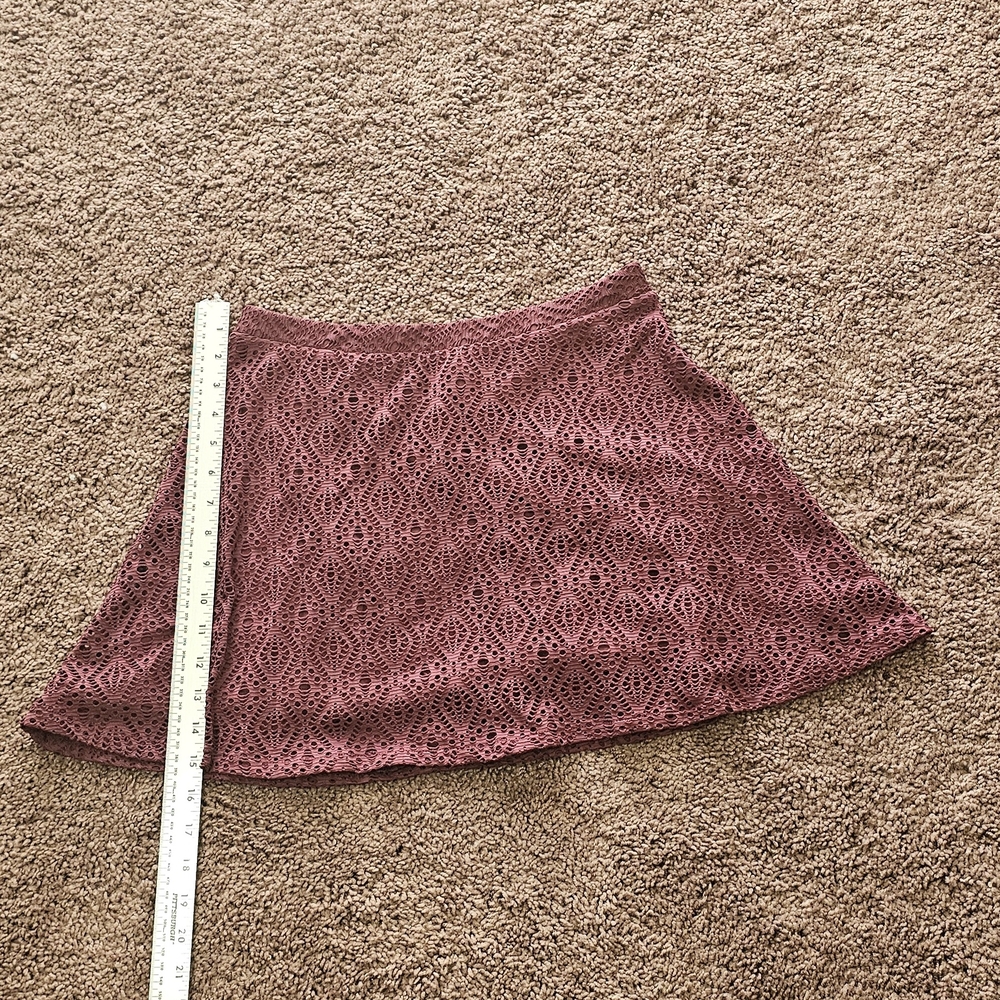 Cape Juby Textured Skater Skirt - Deep Red
